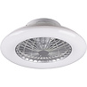 HLW LED LED Ceiling Light with Fan - Ceiling Fan - Trion Romina - 30W - Adjustable Color - Remote Control - Dimmable - Round - Matte Titanium - Plastic