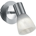 LED Wall Spotlight - Trion Levino - E14 Fitting - Warm White 3000K - Round - Matte Nickel - Aluminum