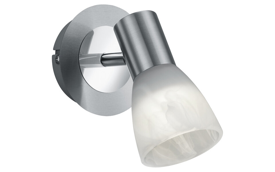 HLW LED LED Wall Spotlight - Trion Levino - E14 Fitting - Warm White 3000K - Round - Matte Nickel - Aluminum