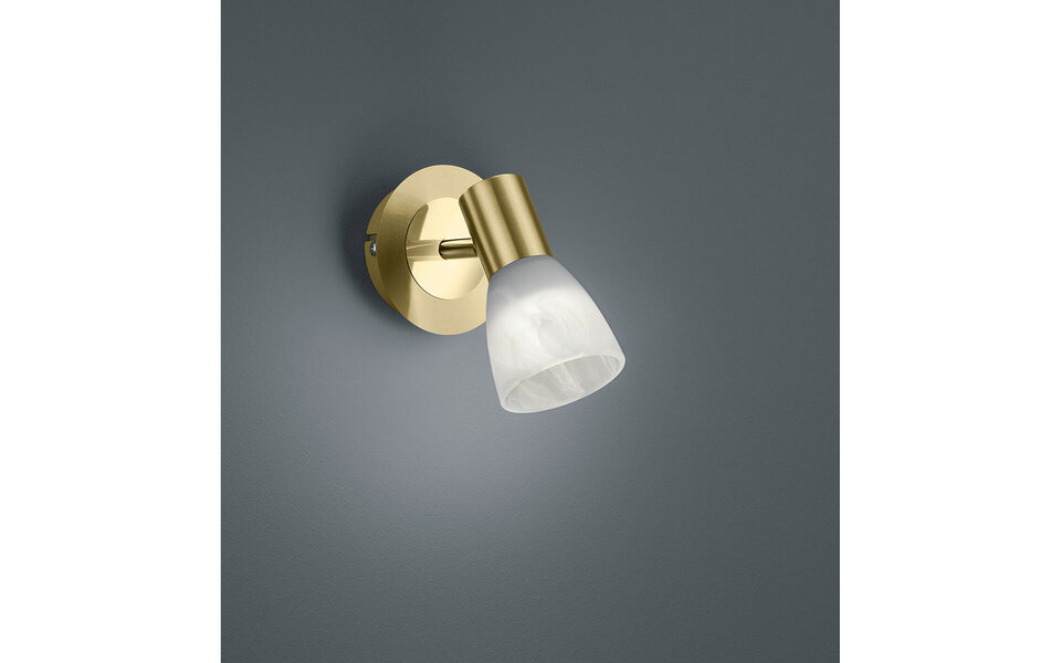 HLW LED LED Wall Spotlight - Trion Levino - E14 Fitting - Warm White 3000K - Round - Matte Gold - Aluminum HLW LED LED Wall Spotlight - Trion Levino - E14 Fitting - Warm White 3000K - Round - Matte Gold - Aluminum
