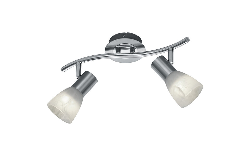 HLW LED LED Ceiling Spotlight - Trion Levino - E14 Fitting - Warm White 3000K - 2-light - Rectangular - Matte Nickel - Aluminum HLW LED LED Ceiling Spotlight - Trion Levino - E14 Fitting - Warm White 3000K - 2-light - Rectangular - Matte Nickel - Aluminum