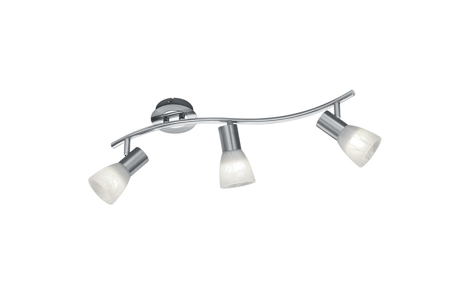 HLW LED LED Ceiling Spotlight - Trion Levino - E14 Fitting - Warm White 3000K - 3-light - Rectangular - Matte Nickel - Aluminum