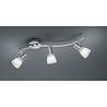 drie-lichts mat nikkel plafondspot met LED 15W 1200 lumen warm wit 3000K