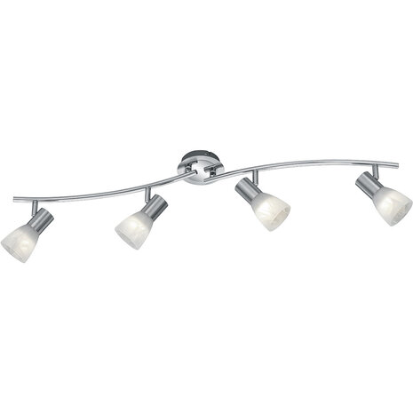 LED Plafondspot - Trion Levino - E14 Fitting - Warm Wit 3000K - 4-lichts - Rechthoek - Mat Nikkel - Aluminium LED Plafondspot - Trion Levino - E14 Fitting - Warm Wit 3000K - 4-lichts - Rechthoek - Mat Nikkel - Aluminium