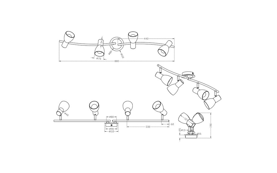 HLW LED LED Plafondspot - Trion Levino - E14 Fitting - Warm Wit 3000K - 4-lichts - Rechthoek - Mat Nikkel - Aluminium HLW LED LED Plafondspot - Trion Levino - E14 Fitting - Warm Wit 3000K - 4-lichts - Rechthoek - Mat Nikkel - Aluminium