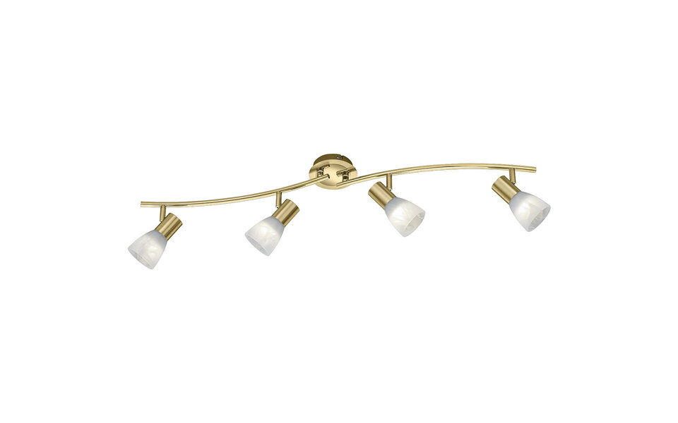 HLW LED LED Ceiling Spotlight - Trion Levino - E14 Fitting - Warm White 3000K - 4-light - Rectangular - Matte Gold - Aluminum HLW LED LED Ceiling Spotlight - Trion Levino - E14 Fitting - Warm White 3000K - 4-light - Rectangular - Matte Gold - Aluminum