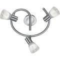 LED Ceiling Spotlight - Trion Levino - E14 Fitting - Warm White 3000K - 3-light - Round - Matte Nickel - Aluminum