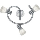 HLW LED LED Plafondspot - Trion Levino - E14 Fitting - Warm Wit 3000K - 3-lichts - Rond - Mat Nikkel - Aluminium