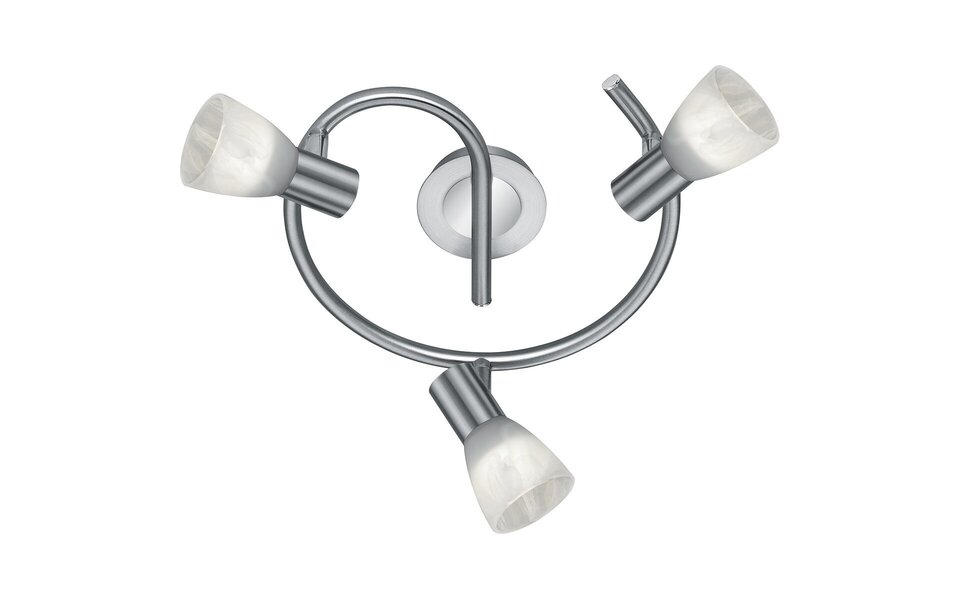 HLW LED LED Ceiling Spotlight - Trion Levino - E14 Fitting - Warm White 3000K - 3-light - Round - Matte Nickel - Aluminum