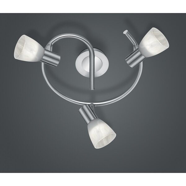 HLW LED LED Plafondspot - Trion Levino - E14 Fitting - Warm Wit 3000K - 3-lichts - Rond - Mat Nikkel - Aluminium HLW LED LED Plafondspot - Trion Levino - E14 Fitting - Warm Wit 3000K - 3-lichts - Rond - Mat Nikkel - Aluminium