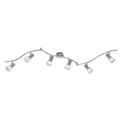 LED Plafondspot - Trion Levino - E14 Fitting - Warm Wit 3000K - 6-lichts - Rechthoek - Mat Nikkel - Aluminium LED Plafondspot - Trion Levino - E14 Fitting - Warm Wit 3000K - 6-lichts - Rechthoek - Mat Nikkel - Aluminium