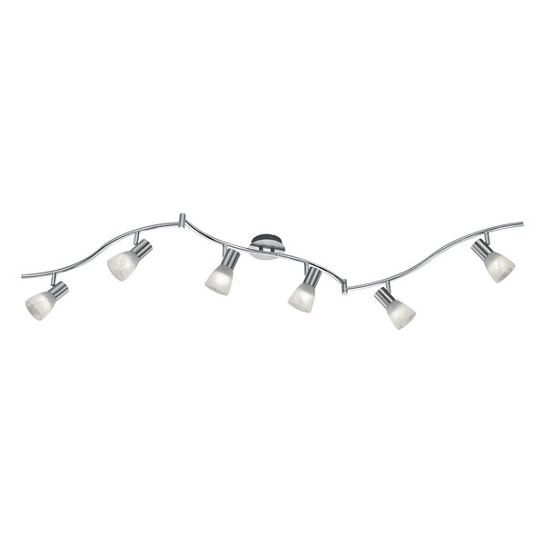 HLW LED LED Plafondspot - Trion Levino - E14 Fitting - Warm Wit 3000K - 6-lichts - Rechthoek - Mat Nikkel - Aluminium HLW LED LED Plafondspot - Trion Levino - E14 Fitting - Warm Wit 3000K - 6-lichts - Rechthoek - Mat Nikkel - Aluminium