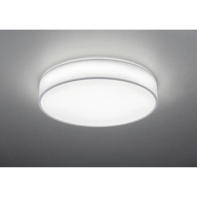 HLW LED LED Ceiling Lamp - Ceiling Lighting - Trion Lanago - 42W - Adjustable Color - Remote Control - Dimmable - Round - Matte White - Textile HLW LED LED Ceiling Lamp - Ceiling Lighting - Trion Lanago - 42W - Adjustable Color - Remote Control - Dimmable - Round - Matte White - Textile