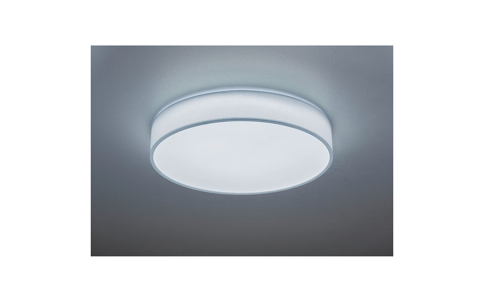 HLW LED LED Ceiling Lamp - Ceiling Lighting - Trion Lanago - 42W - Adjustable Color - Remote Control - Dimmable - Round - Matte White - Textile HLW LED LED Ceiling Lamp - Ceiling Lighting - Trion Lanago - 42W - Adjustable Color - Remote Control - Dimmable - Round - Matte White - Textile