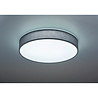 HLW LED LED Plafondlamp - Plafondverlichting - Trion Lanago - 42W - Aanpasbare Kleur - Afstandsbediening - Dimbaar - Rond - Mat Grijs - Textiel