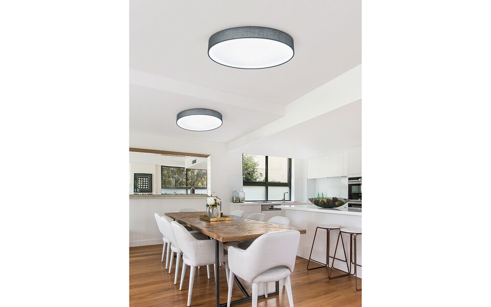 HLW LED LED Ceiling Lamp - Ceiling Lighting - Trion Lanago - 11W - Warm White 3000K - Round - Matte Gray - Aluminum HLW LED LED Ceiling Lamp - Ceiling Lighting - Trion Lanago - 11W - Warm White 3000K - Round - Matte Gray - Aluminum