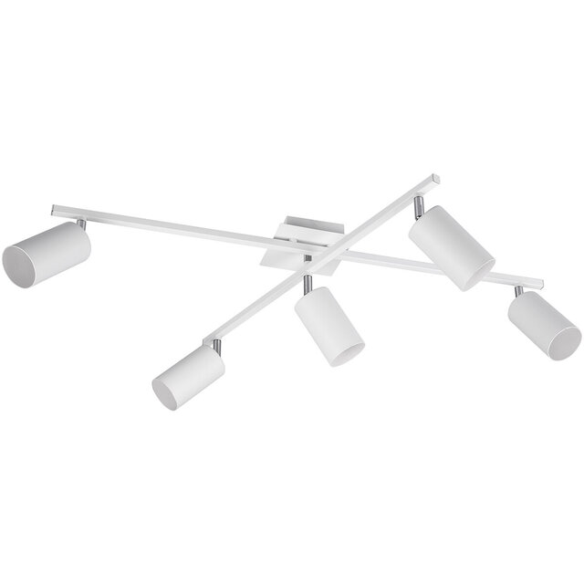HLW LED LED Ceiling Spotlight - Trion Mary - GU10 Fitting - 5-light - Rectangular - Matte White - Aluminum