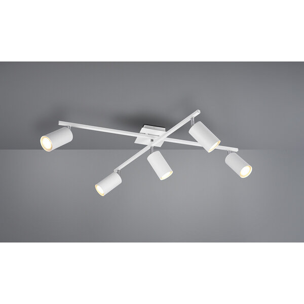 HLW LED LED Plafondspot - Trion Mary - GU10 Fitting - 5-lichts - Rechthoek - Mat Wit - Aluminium HLW LED LED Plafondspot - Trion Mary - GU10 Fitting - 5-lichts - Rechthoek - Mat Wit - Aluminium