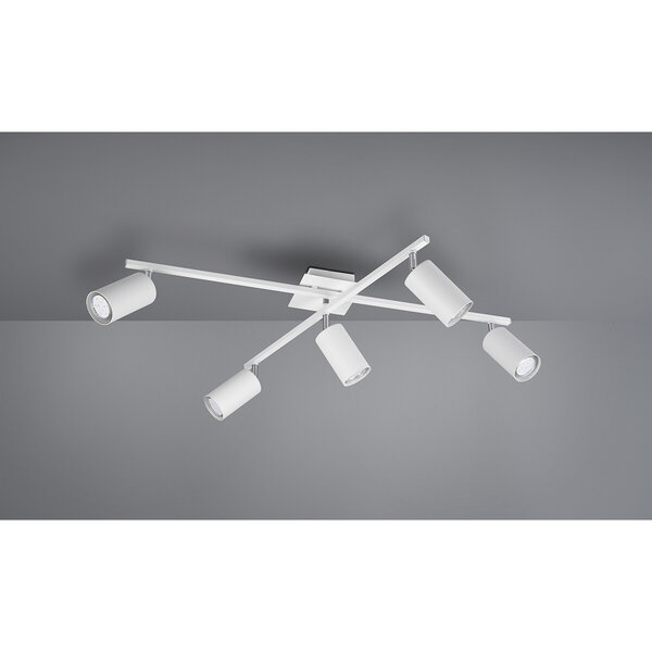 HLW LED LED Plafondspot - Trion Mary - GU10 Fitting - 5-lichts - Rechthoek - Mat Wit - Aluminium HLW LED LED Plafondspot - Trion Mary - GU10 Fitting - 5-lichts - Rechthoek - Mat Wit - Aluminium