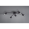 HLW LED LED Ceiling Spotlight - Trion Mary - GU10 Fitting - 5-light - Rectangular - Matte Black - Aluminum