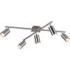 LED plafondspot Trion Mary - 5x GU10, mat nikkel verstelbaar LED plafondspot Trion Mary - 5x GU10, mat nikkel verstelbaar
