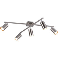 LED ceiling spotlight Trion Mary - 5x GU10, matte nickel adjustable