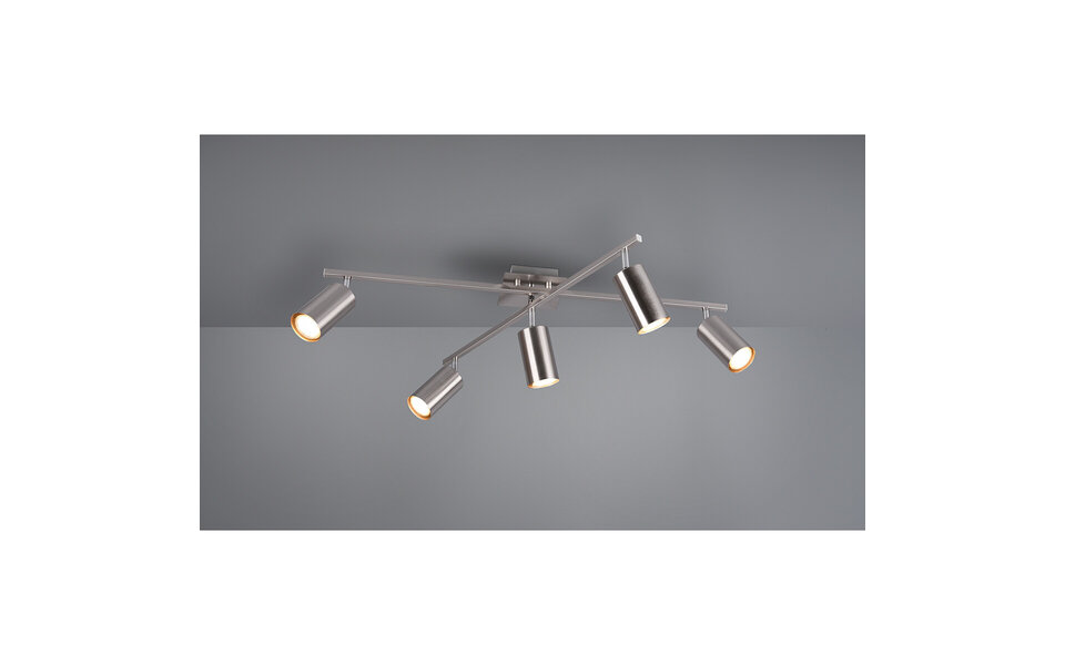 HLW LED LED Plafondspot - Trion Mary - GU10 Fitting - 5-lichts - Rechthoek - Mat Nikkel - Aluminium HLW LED LED Plafondspot - Trion Mary - GU10 Fitting - 5-lichts - Rechthoek - Mat Nikkel - Aluminium