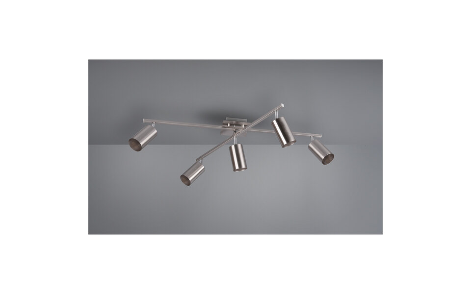 HLW LED LED Plafondspot - Trion Mary - GU10 Fitting - 5-lichts - Rechthoek - Mat Nikkel - Aluminium HLW LED LED Plafondspot - Trion Mary - GU10 Fitting - 5-lichts - Rechthoek - Mat Nikkel - Aluminium