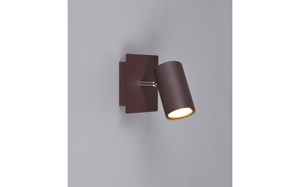 HLW LED LED Wall Spotlight - Trion Mary - GU10 Fitting - Square - Rust-colored - Aluminum HLW LED LED Wall Spotlight - Trion Mary - GU10 Fitting - Square - Rust-colored - Aluminum