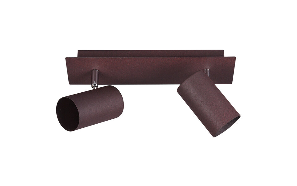 HLW LED LED Ceiling Spotlight - Trion Mary - GU10 Fitting - 2-light - Rectangular - Rust-colored - Aluminum