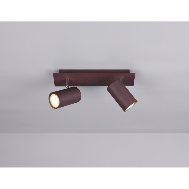 HLW LED LED Plafondspot - Trion Mary - GU10 Fitting - 2-lichts - Rechthoek - Roestkleur - Aluminium HLW LED LED Plafondspot - Trion Mary - GU10 Fitting - 2-lichts - Rechthoek - Roestkleur - Aluminium