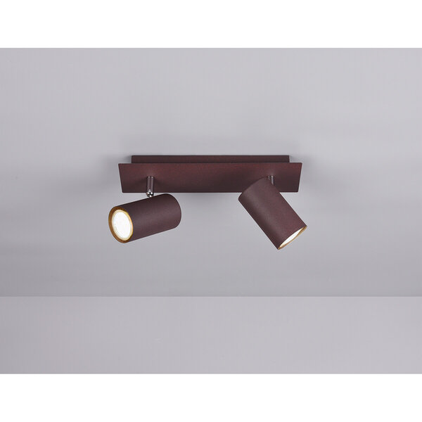 HLW LED LED Plafondspot - Trion Mary - GU10 Fitting - 2-lichts - Rechthoek - Roestkleur - Aluminium HLW LED LED Plafondspot - Trion Mary - GU10 Fitting - 2-lichts - Rechthoek - Roestkleur - Aluminium