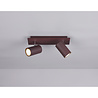 HLW LED LED Ceiling Spotlight - Trion Mary - GU10 Fitting - 2-light - Rectangular - Rust-colored - Aluminum