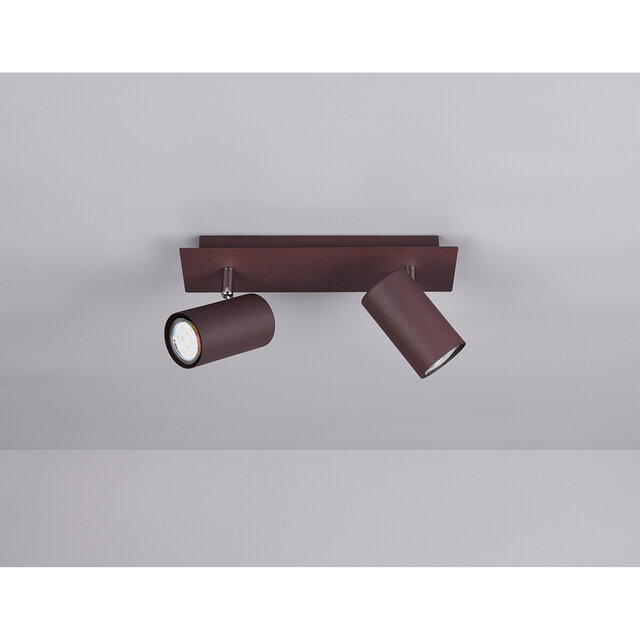 HLW LED LED Plafondspot - Trion Mary - GU10 Fitting - 2-lichts - Rechthoek - Roestkleur - Aluminium HLW LED LED Plafondspot - Trion Mary - GU10 Fitting - 2-lichts - Rechthoek - Roestkleur - Aluminium