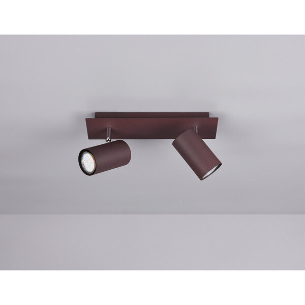 HLW LED LED Plafondspot - Trion Mary - GU10 Fitting - 2-lichts - Rechthoek - Roestkleur - Aluminium HLW LED LED Plafondspot - Trion Mary - GU10 Fitting - 2-lichts - Rechthoek - Roestkleur - Aluminium