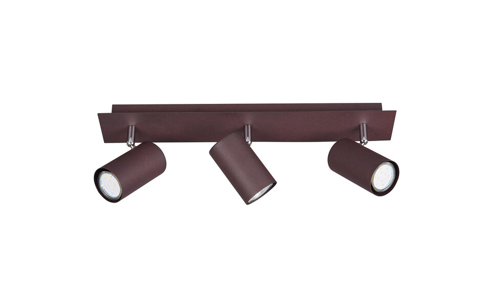 HLW LED LED Ceiling Spotlight - Trion Mary - GU10 Fitting - 3-light - Rectangular - Rust-colored - Aluminum HLW LED LED Ceiling Spotlight - Trion Mary - GU10 Fitting - 3-light - Rectangular - Rust-colored - Aluminum