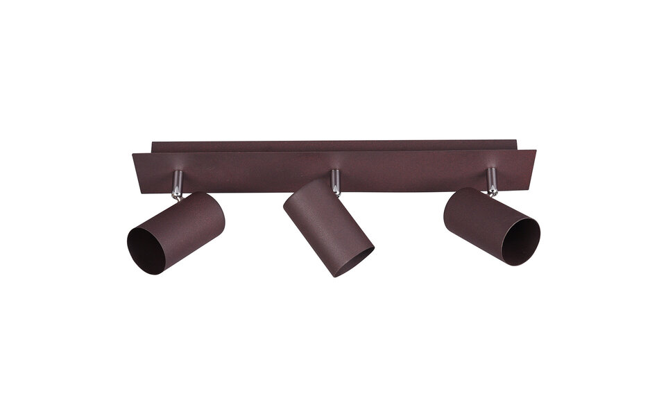 HLW LED LED Ceiling Spotlight - Trion Mary - GU10 Fitting - 3-light - Rectangular - Rust-colored - Aluminum HLW LED LED Ceiling Spotlight - Trion Mary - GU10 Fitting - 3-light - Rectangular - Rust-colored - Aluminum