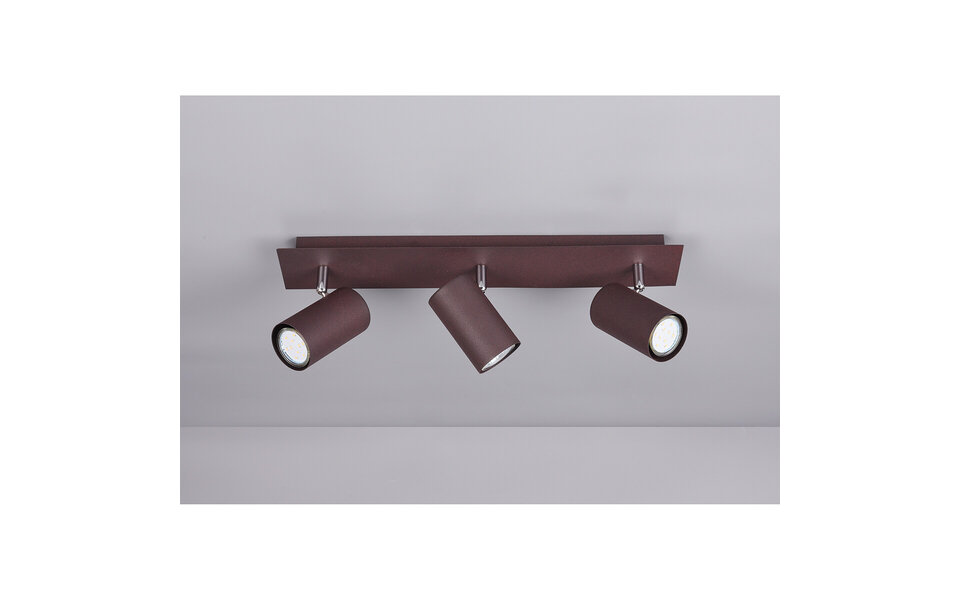 HLW LED LED Ceiling Spotlight - Trion Mary - GU10 Fitting - 3-light - Rectangular - Rust-colored - Aluminum HLW LED LED Ceiling Spotlight - Trion Mary - GU10 Fitting - 3-light - Rectangular - Rust-colored - Aluminum