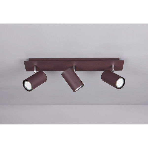 HLW LED LED Plafondspot - Trion Mary - GU10 Fitting - 3-lichts - Rechthoek - Roestkleur - Aluminium HLW LED LED Plafondspot - Trion Mary - GU10 Fitting - 3-lichts - Rechthoek - Roestkleur - Aluminium
