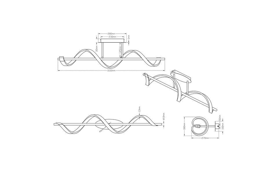 HLW LED LED Plafondlamp - Plafondverlichting - Trion Syndi - 20W - Warm Wit 3000K - Dimbaar - Rechthoek - Mat Chroom - Aluminium