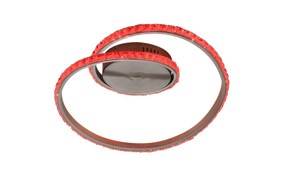 HLW LED LED Ceiling Lamp - Ceiling Lighting - Trion Nubi - 19W - Warm White 3000K- RGBW - Remote Control - Dimmable - Round - Matte Gray - Aluminum HLW LED LED Ceiling Lamp - Ceiling Lighting - Trion Nubi - 19W - Warm White 3000K- RGBW - Remote Control - Dimmable - Round - Matte Gray - Aluminum