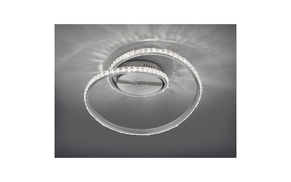 HLW LED LED Ceiling Lamp - Ceiling Lighting - Trion Nubi - 19W - Warm White 3000K- RGBW - Remote Control - Dimmable - Round - Matte Gray - Aluminum HLW LED LED Ceiling Lamp - Ceiling Lighting - Trion Nubi - 19W - Warm White 3000K- RGBW - Remote Control - Dimmable - Round - Matte Gray - Aluminum