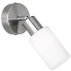 HLW LED LED Wall Spotlight - Trion Smast - E14 Fitting - Round - Matte Nickel - Aluminum