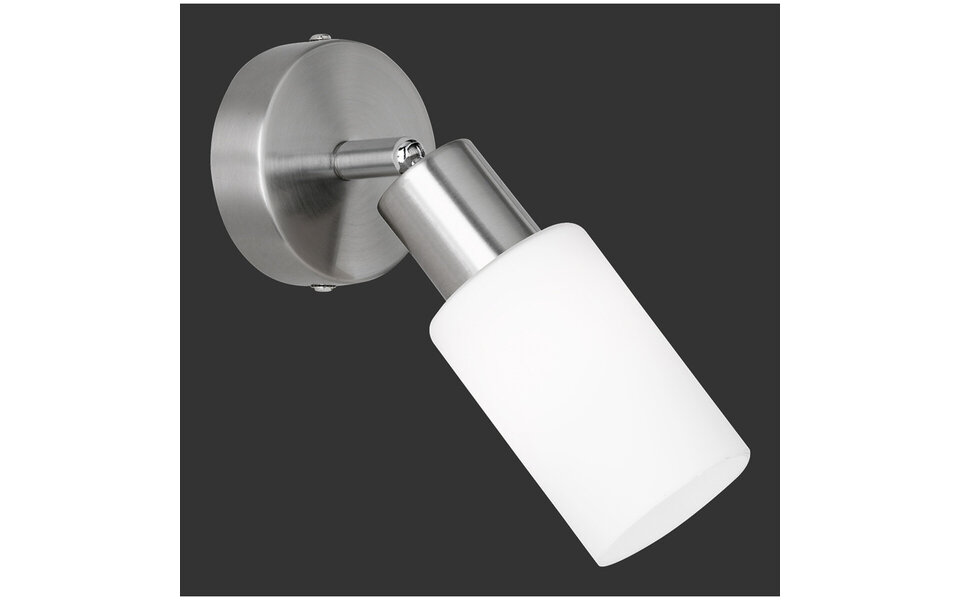 HLW LED LED Wandspot - Trion Smast - E14 Fitting - Rond - Mat Nikkel - Aluminium