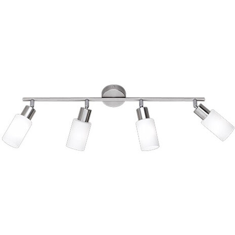 LED Plafondspot - Trion Smast - E14 Fitting - 4-lichts - Rechthoek - Mat Nikkel - Aluminium LED Plafondspot - Trion Smast - E14 Fitting - 4-lichts - Rechthoek - Mat Nikkel - Aluminium