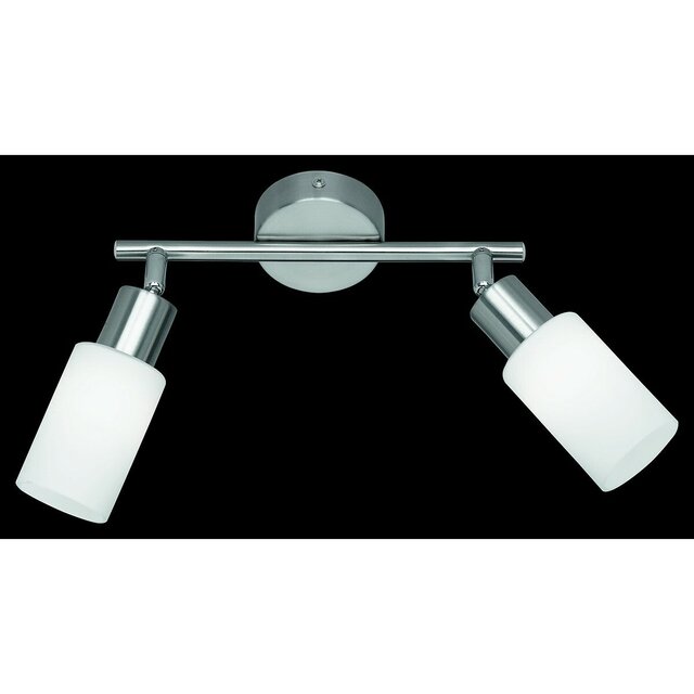 HLW LED LED Ceiling Spotlight - Trion Smast - E14 Fitting - 2 Lights - Rectangular - Matte Nickel - Aluminum