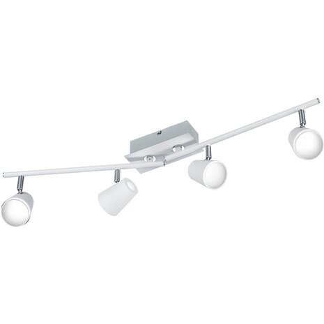 LED Plafondspot - Trion Narca - 24W - Warm Wit 3000K - 4-lichts - Rechthoek - Mat Wit - Aluminium LED Plafondspot - Trion Narca - 24W - Warm Wit 3000K - 4-lichts - Rechthoek - Mat Wit - Aluminium