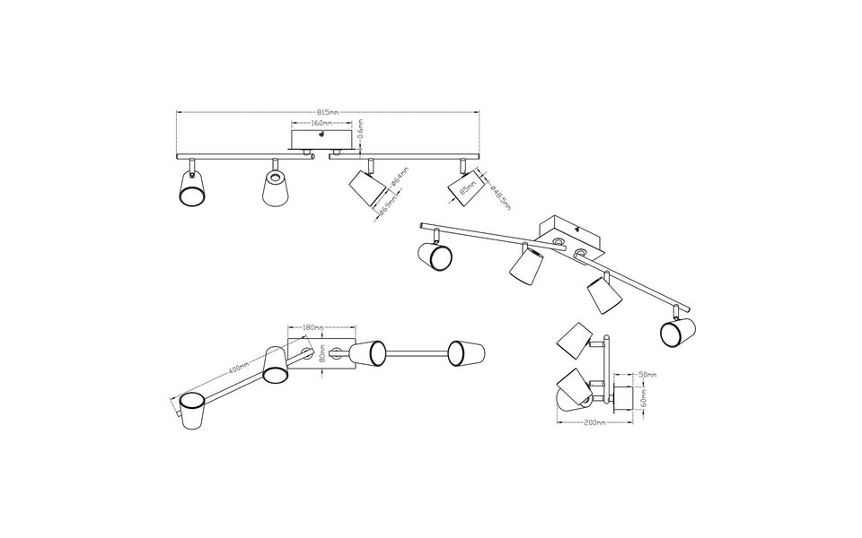 HLW LED LED Ceiling Spotlight - Trion Narca - 24W - Warm White 3000K - 4-light - Rectangular - Matt White - Aluminum HLW LED LED Ceiling Spotlight - Trion Narca - 24W - Warm White 3000K - 4-light - Rectangular - Matt White - Aluminum