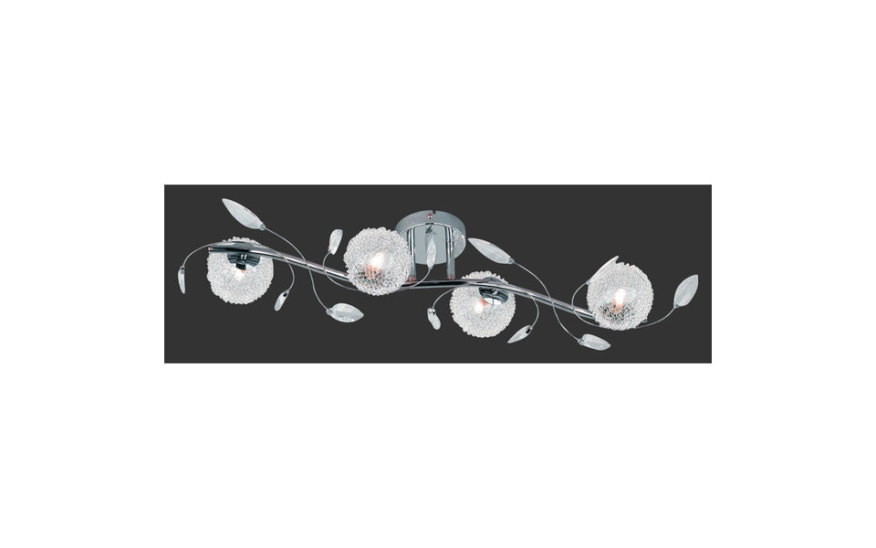 HLW LED LED Ceiling Light - Trion Ware - G9 Fitting - 4 Lights - Rectangular - Gloss Chrome - Aluminum
