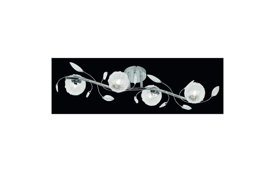 HLW LED LED Ceiling Light - Trion Ware - G9 Fitting - 4 Lights - Rectangular - Gloss Chrome - Aluminum